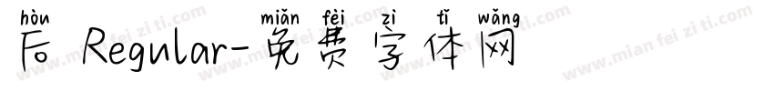 后 Regular字体转换